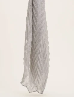 Scarves & Ponchos^Phase Eight Britinee Pleated Scarf Silver