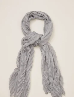 Scarves & Ponchos^Phase Eight Britinee Pleated Scarf Silver