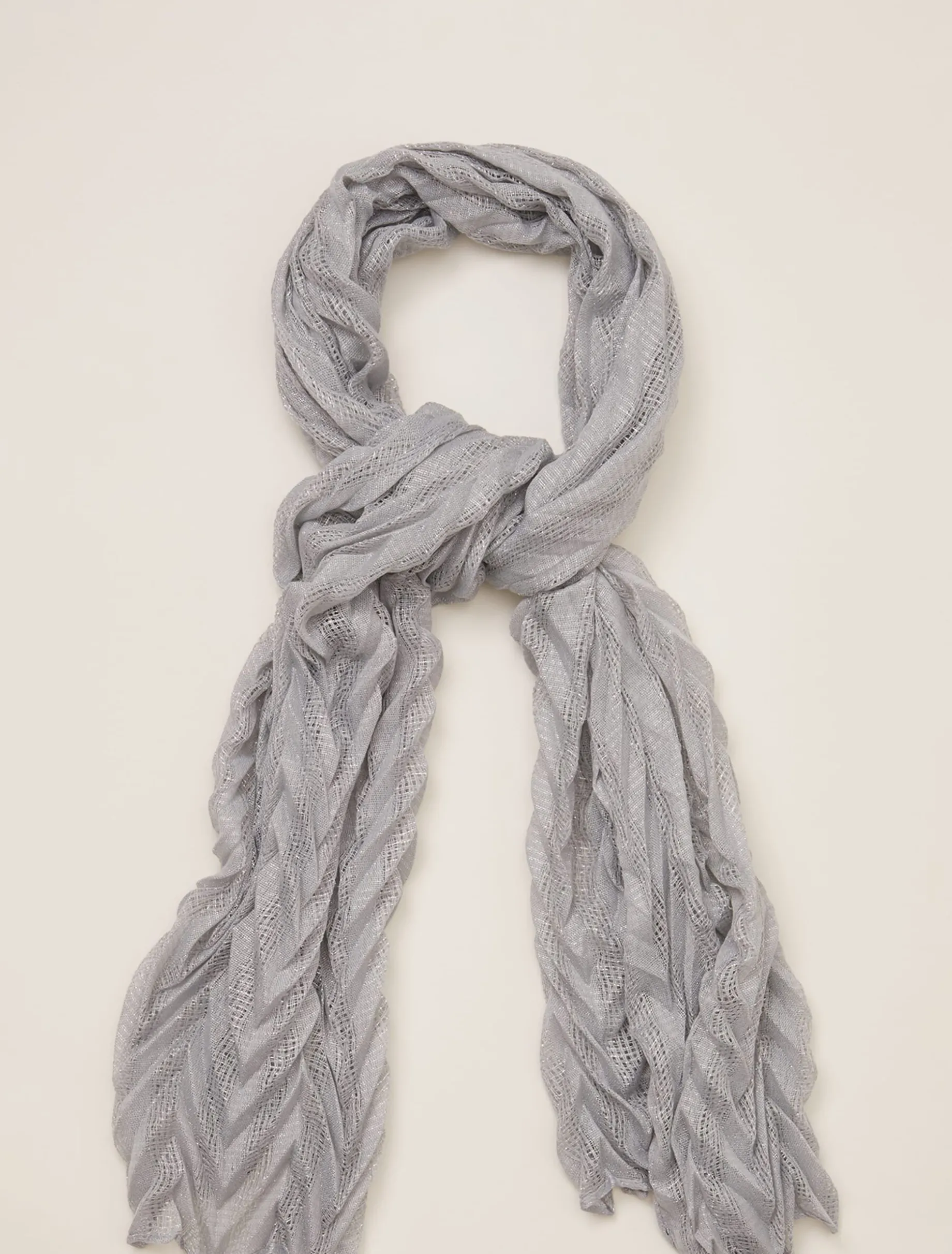 Scarves & Ponchos^Phase Eight Britinee Pleated Scarf Silver