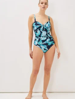 Swimwear^Phase Eight Britney Palm Print Swimsuit Multi-Coloured