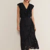 Skirts^Phase Eight Broderie Wrap Maxi Skirt Black