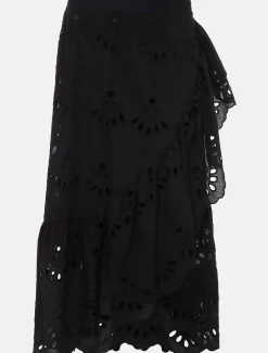 Skirts^Phase Eight Broderie Wrap Maxi Skirt Black
