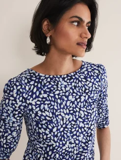 Tops & T-Shirts^Phase Eight Brooke Printed Top Blue/Multi