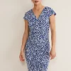 Dresses^Phase Eight Brooke Printed Wrap Dress Blue/Multi
