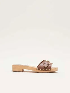 Sandals & Wedges^Phase Eight Buckle Front Clog Sandal Tan