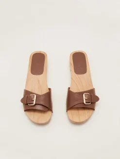Sandals & Wedges^Phase Eight Buckle Front Clog Sandal Tan