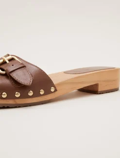 Sandals & Wedges^Phase Eight Buckle Front Clog Sandal Tan