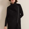 Coats^Phase Eight Byanca Zip Knit Coat Black