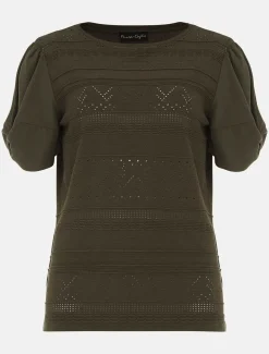 Tops & T-Shirts^Phase Eight Bylee Textured Top Khaki