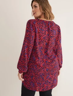 Shirts & Blouses^Phase Eight Caelen Printed Tunic Blouse Terracotta
