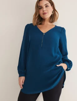 Shirts & Blouses^Phase Eight Caelen Tunic Blouse Teal