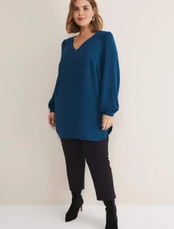 Shirts & Blouses^Phase Eight Caelen Tunic Blouse Teal