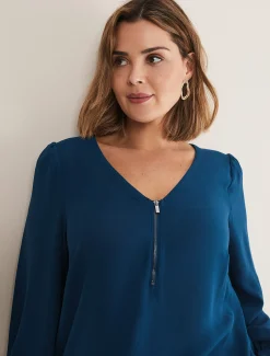 Shirts & Blouses^Phase Eight Caelen Tunic Blouse Teal