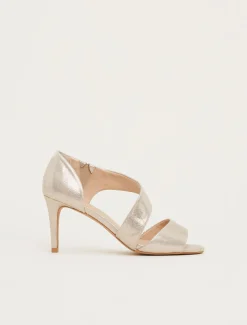 Occasion Shoes^Phase Eight Caitlin Asymmetric Sandal Metallic