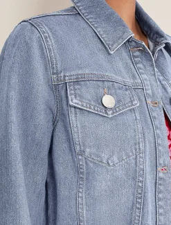 Jackets^Phase Eight Caitlin Cropped Denim Jacket Mid Wash Blue