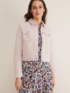 Jackets^Phase Eight Caitlin Denim Jacket Frosted Heather
