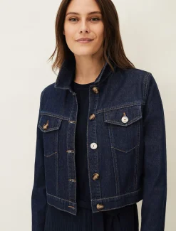 Jackets^Phase Eight Caitlin Denim Jacket Blue