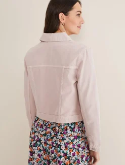 Jackets^Phase Eight Caitlin Denim Jacket Frosted Heather