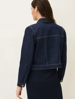 Jackets^Phase Eight Caitlin Denim Jacket Blue