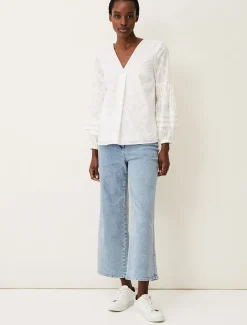 Shirts & Blouses^Phase Eight Cali Burnout Blouse Ivory