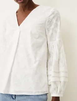Shirts & Blouses^Phase Eight Cali Burnout Blouse Ivory