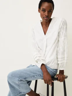 Shirts & Blouses^Phase Eight Cali Burnout Blouse Ivory