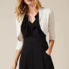 Jackets^Phase Eight Callie Satin Back Cover Up Ivory