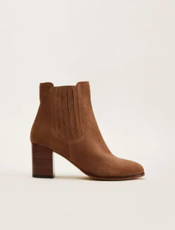 Heels^Phase Eight Camila Suede Ankle Boots Tan