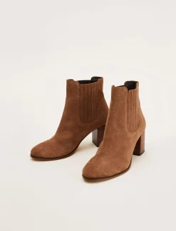 Heels^Phase Eight Camila Suede Ankle Boots Tan