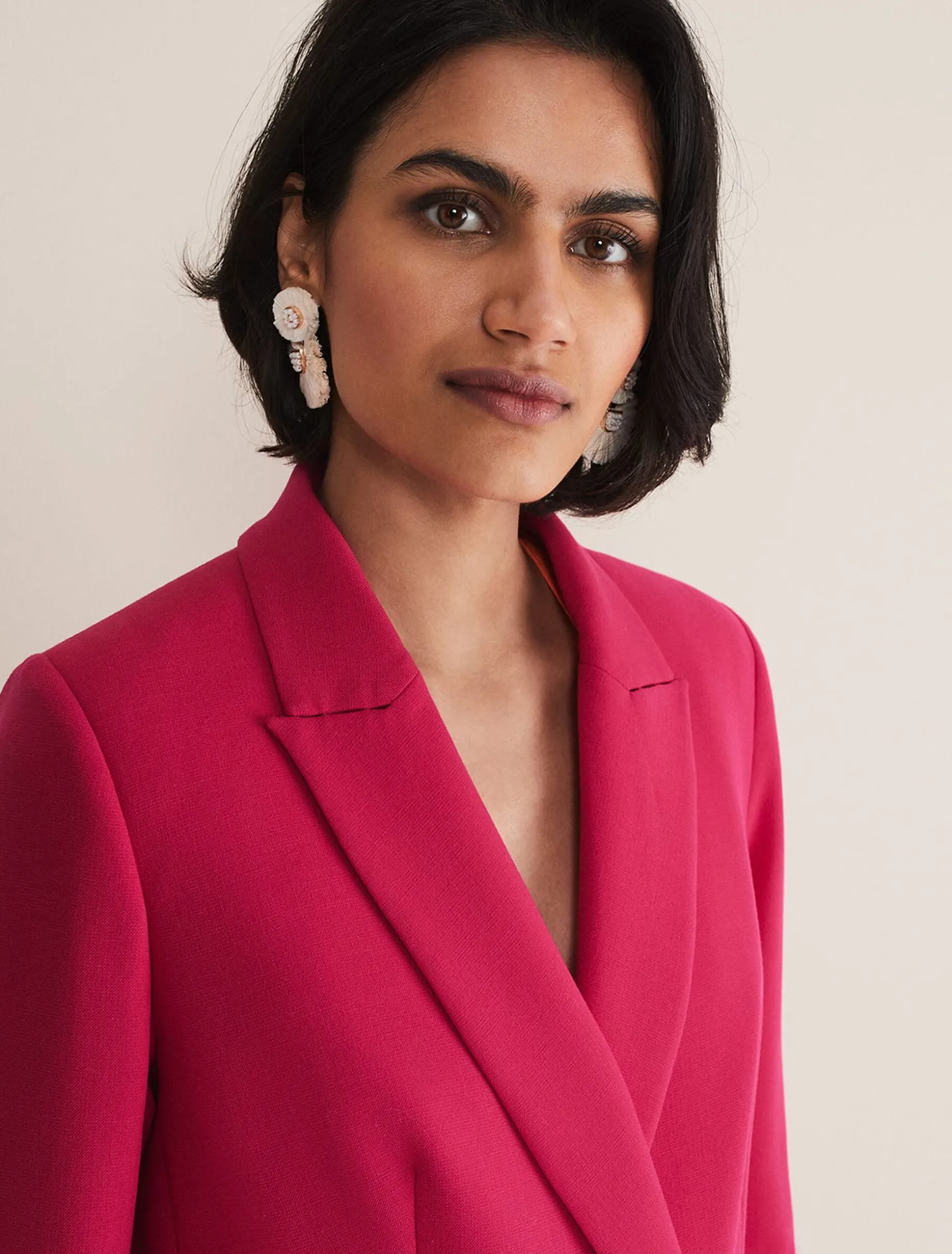 Jackets^Phase Eight Camilla Pink Blazer Raspberry