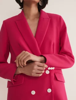 Jackets^Phase Eight Camilla Pink Blazer Raspberry