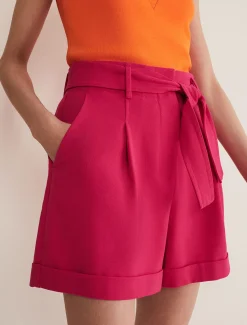 Trousers & Shorts^Phase Eight Camilla Pink Shorts Raspberry