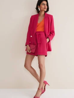 Trousers & Shorts^Phase Eight Camilla Pink Shorts Raspberry