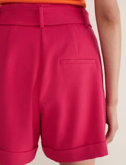Trousers & Shorts^Phase Eight Camilla Pink Shorts Raspberry