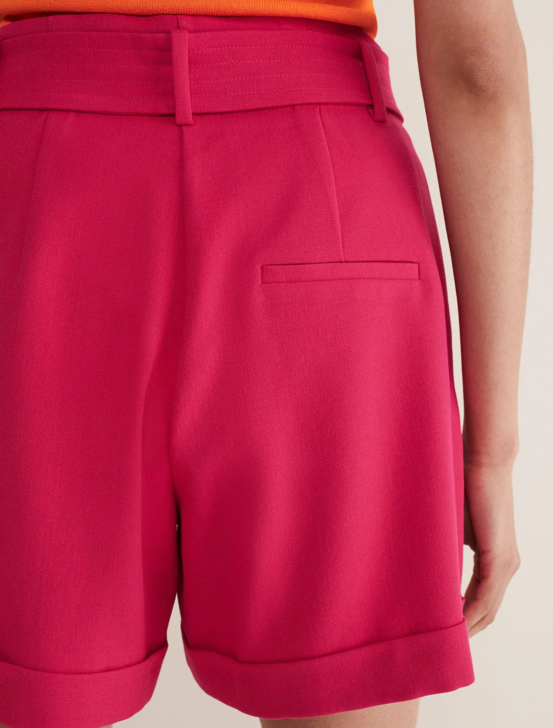Trousers & Shorts^Phase Eight Camilla Pink Shorts Raspberry