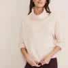 Knitwear^Phase Eight Camillan Cowl Neck Knit Jumper Pale Pink