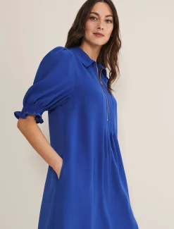 Dresses^Phase Eight Candice Zip Dress Blue
