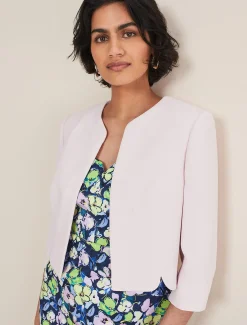 Jackets^Phase Eight Cara Textured Jacket Misty Mauve