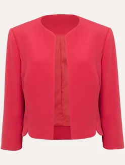 Jackets^Phase Eight Cara Textured Jacket Raspberry