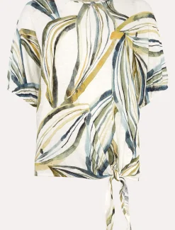 Tops & T-Shirts^Phase Eight Caraline Linen Botanical Print Top Ivory Multi