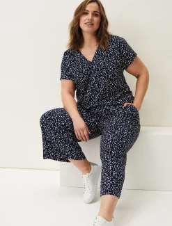 Trousers & Shorts^Phase Eight Carin Spot Culotte Trousers Navy