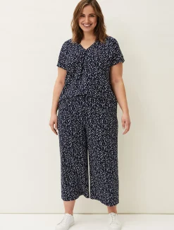 Trousers & Shorts^Phase Eight Carin Spot Culotte Trousers Navy
