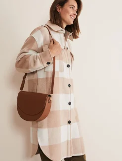 Coats^Phase Eight Carla Checked Shacket Pink/Cream