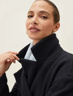 Coats^Phase Eight Carlotta Wrap Wool Coat Navy