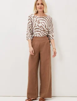 Trousers & Shorts^Phase Eight Cassandra Linen Trouser Brown