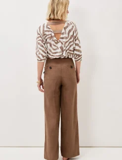 Trousers & Shorts^Phase Eight Cassandra Linen Trouser Brown
