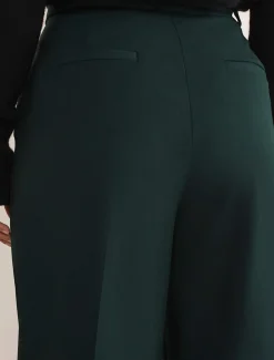 Trousers & Shorts^Phase Eight Catira Crepe Wide Leg Trousers Forest Green