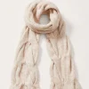 Scarves & Ponchos^Phase Eight Cattie Cable Scarf Neutral
