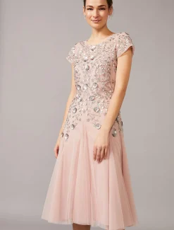 Dresses^Phase Eight Celia Embellished Tulle Dress Pale Pink