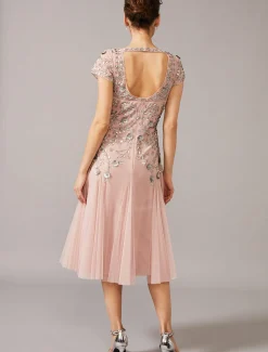Dresses^Phase Eight Celia Embellished Tulle Dress Pale Pink